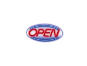 Neon PLEXI LED OPEN niebieski czerwony FPNE04X Forever Light