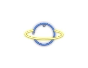 Neon LED SATURN żółty niebieski Bat + USB FLNE11 Forever Light