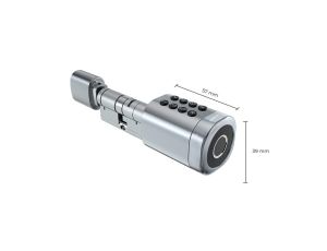 Elektroniczny zamek do drzwi SmartLock RCF CYLINDER 69 (13,56Mhz Mifare, kod PIN, odcisk palca, Bluetooth)