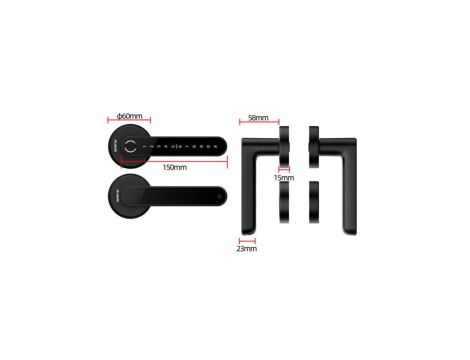 Elektroniczny zamek do drzwi SmartLock RCF MINI (odcisk palca, Mifare, PIN, Bluetooth)
