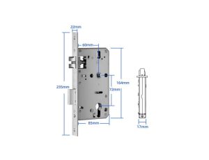 Zamek wpuszczany 6072 dla SmartLock RCF