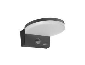 Oprawa elewacyjna LED z czujnikiem PIR 15W, IP65, 1560lm, 4000K szara MCE344 GR
