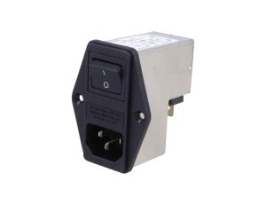 Złącze zasilające AC gniazdo męskie 2A 250VAC IEC 60320 4mH 4304.4002