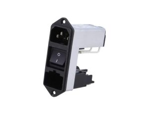 Złącze zasilające AC gniazdo męskie 10A 250VAC IEC 60320 CD64.1101.151