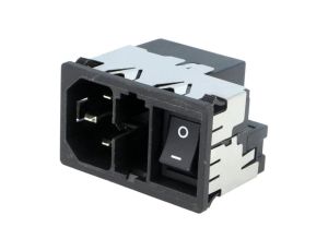 Złącze zasilające AC gniazdo męskie 10A 250VAC IEC 60320 KMF1.1191.11