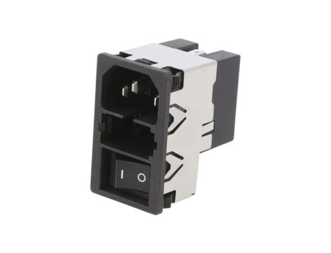 KMF1.1163.11Złącze zasilające AC gniazdo męskie 6A 250VAC IEC 60320 KMF