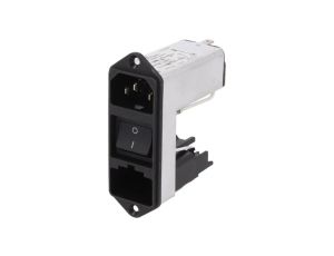 Złącze zasilające AC gniazdo męskie 6A 250VAC IEC 60320 CD CD44.1101.151