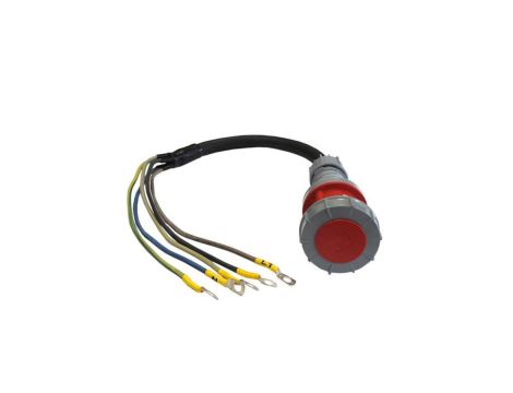 Przedłużacz / adapter elCORD IP67 1m H07RN-F 5G16 z gniazdem 63A-5P i końcówkami oczkowymi M12, 25466010