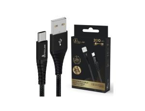 Kabel USB 5V 3A Extralink Smart Life Braided 15W USB Type-A to Type-C 2m Czarny