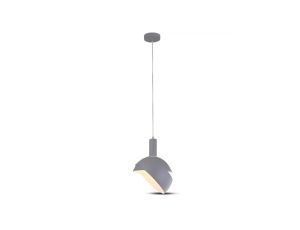 Lampa dekoracyjna wisząca aluminiowa szara regulowany kąt 1,2m E14 max 60W IP20 V-TAC VT-7100
