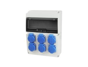 Rozdzielnica stacjonarna 11M 6x230V IP66 RSW006