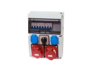 Rozdzielnica stacjonarna 11M 0-1 32A/5P 16A/5P 2x230V +zabezpieczenia RSW01112C112