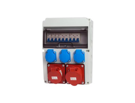 Rozdzielnica stacjonarna 11M 32A/5P 16A/5P 3x230V + zabezpieczenia RSW113C113