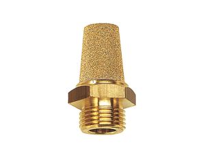 Tłumik hałasu pneumatyczny stożkowy G 3/8 GZ pod klucz 6-kątny, mosiądz ze spiekiem brązu