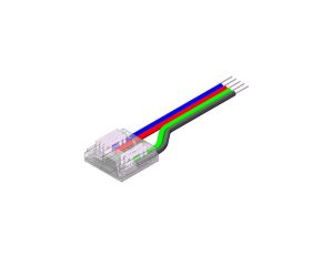 Złącze do taśmy LED - MC - RGBW 12mm - COB - jednostronne z przewodem - ED00033897