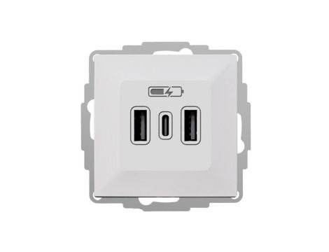 VESTRA ładowarka USB 2xA+C biały 3808-10