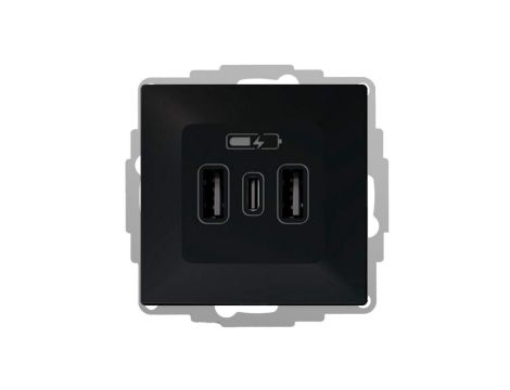 VESTRA ładowarka USB 2xA+C czarny 3808-19