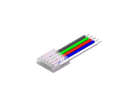 Złącze do taśmy LED - MC - RGBW 12mm - SMD - jednostronne z przewodem - ED00033898