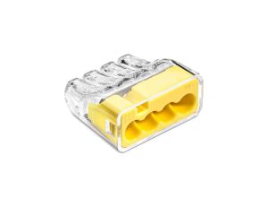 IDEALNA Szybkozłączka SCP4 wtykowa do drutów i wielodrutów 4-torowa 4mm 32A 450V 88000004S /100szt./
