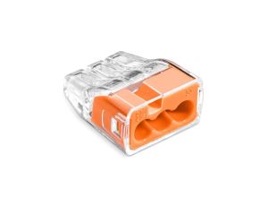IDEALNA Szybkozłączka SCP3 wtykowa do drutów i wielodrutów 3-torowa 4mm 32A 450V 88000008S /100szt./
