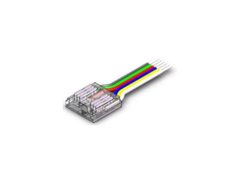 Złącze do taśmy LED - MC - RGB+CCT 12mm - COB - jednostronne z przewodem - ED00033899