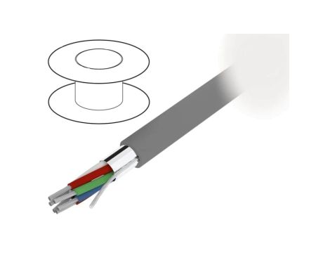 5092C-SL005 Przewód na rolce30,5m Xtra Guard 2x24AWG folia Al-PET PVC ciemnoszary
