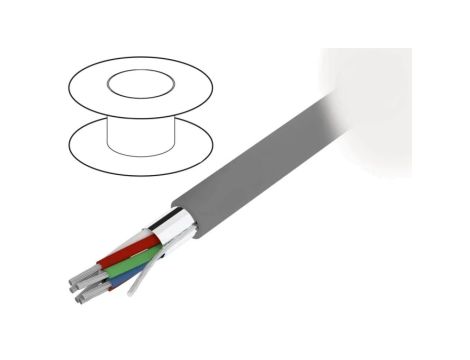 5094C-SL005 Przewód na rolce 30,5 Xtra Guard 4x24AWG folia Al-PET PVC ciemnoszary