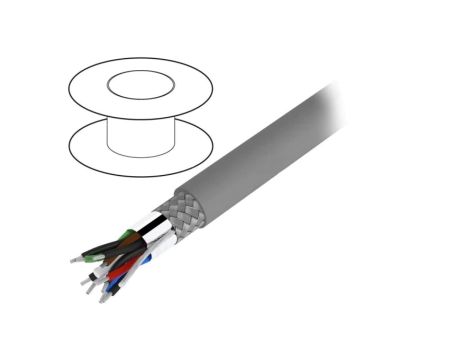 6393-SL005 Przewód na rolce 30,5m Alpha Essential 5x2x28AWG PVC ciemnoszary 300V