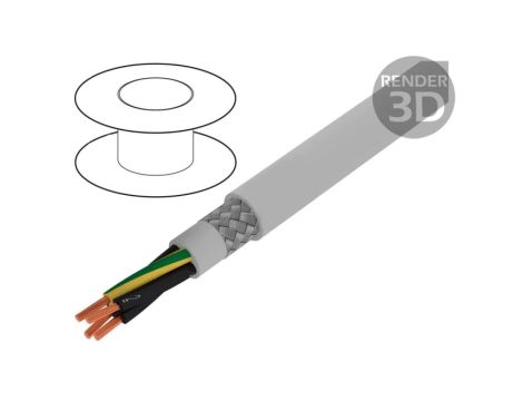 470415CY-GE033 Przewód na rolce 100m Pro-Met 4G1,5mm2 PVC ciemnoszary 300V/500V