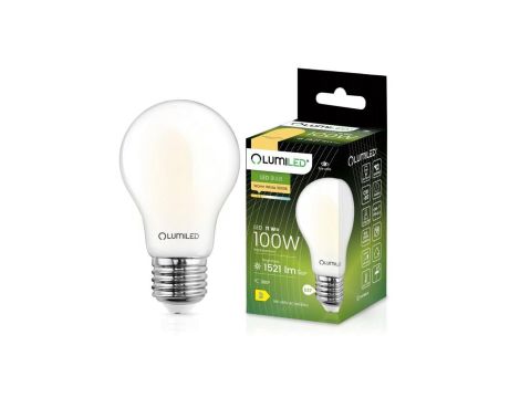 Żarówka LED E27 A60 11W = 100W 1521lm 3000K Ciepła 360 Filament Mleczna LUMILED