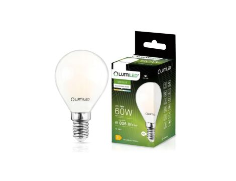 Żarówka LED P45 E14 7W = 60W 806lm 4000K Neutralna 360 Filament Mleczna LUMILED
