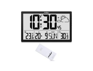 Zegar ścienny LCD bardzo duży GreenBlue, temperatura, data, GB218
