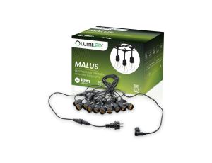 Girlanda Ogrodowa Zewnętrzna MALUS Łańcuch Świetlny 10m 10x E27 LUMILED