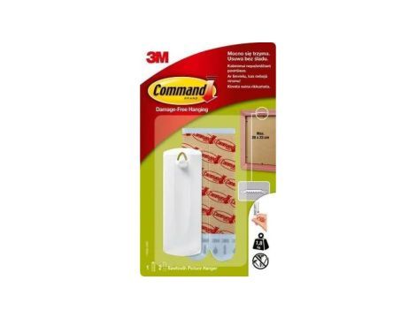 Haczyk do wieszania obrazów / ramek z uchwytem 1,8kg 3M COMMAND