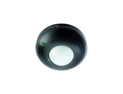 Czujnik ruchu PIR natynkowy IP20 360 st. 300W zasięg 6m czarny w całości CP-8C
