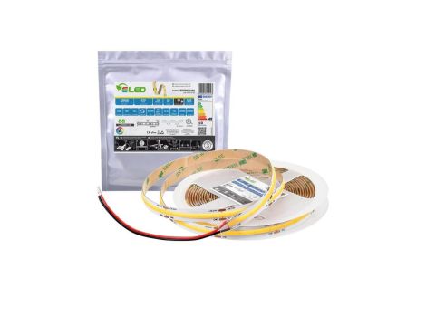 Taśma LED COB 528 chips 24V 10W 96lm/W ciepła 3000K CRI90+ IP54 - ED00031492 /odcinki po 5 m/