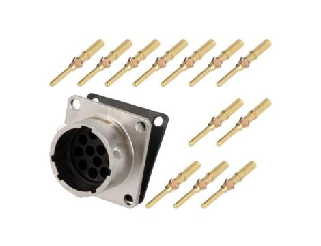 RT001412PNH-K Złącze okrągłe gniazdo kołnierz (4 otwory),na panel 12PIN