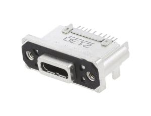 Gniazdo USB C THT -PIN 24 proste IP67 złocony M2,5 MUSBR-M5C1-M0