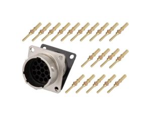 Złącze okrągłe gniazdo kołnierz (4 otwory),na panel 19-PIN RT001619PNH-K
