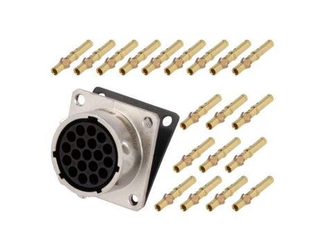 RT001619SNH-K Złącze okrągłe gniazdo kołnierz (4 otwory),na panel 19PIN