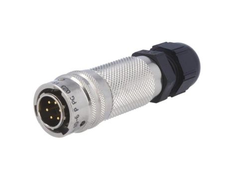PT06A1006PPG23 Złącze okrągłe wtyk na przewód 6PIN męski z dławnicą 600V