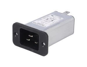 Złącze zasilające AC gniazdo męskie 20A 250VAC IEC 60320 C20F.0001
