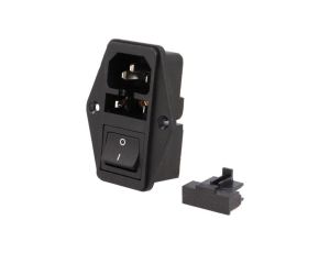 Złącze zasilające A gniazdo męskie 10A IEC 60320 lutowanie 4304.6079