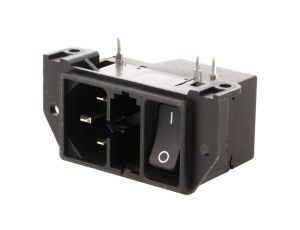 Złącze zasilające AC gniazdo męskie 10A IEC 60320 C14 (E) DD21.0121.1111