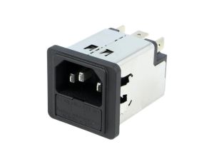 Złącze zasilające AC gniazdo męskie 10A 250VAC IEC 60320 5200.1023.1