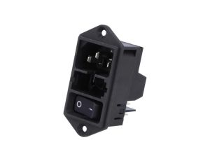 Złącze zasilające AC gniazdo męskie 10A 250VAC IEC 60320 DD11.0121.1111