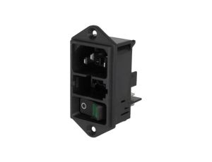 Złącze zasilające AC gniazdo męskie 10A 250VAC IEC 60320 DD11.0114.1110