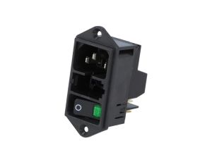 Złącze zasilające AC gniazdo męskie 10A 250VAC IEC 60320 DD11.0124.1111