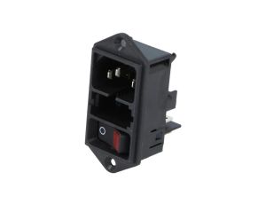 Złącze zasilające AC gniazdo męskie 10A 250VAC IEC 60320 DD11.0113.1110