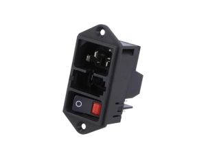 Złącze zasilające AC gniazdo męskie 10A 250VAC IEC 60320 DD11.0113.1111